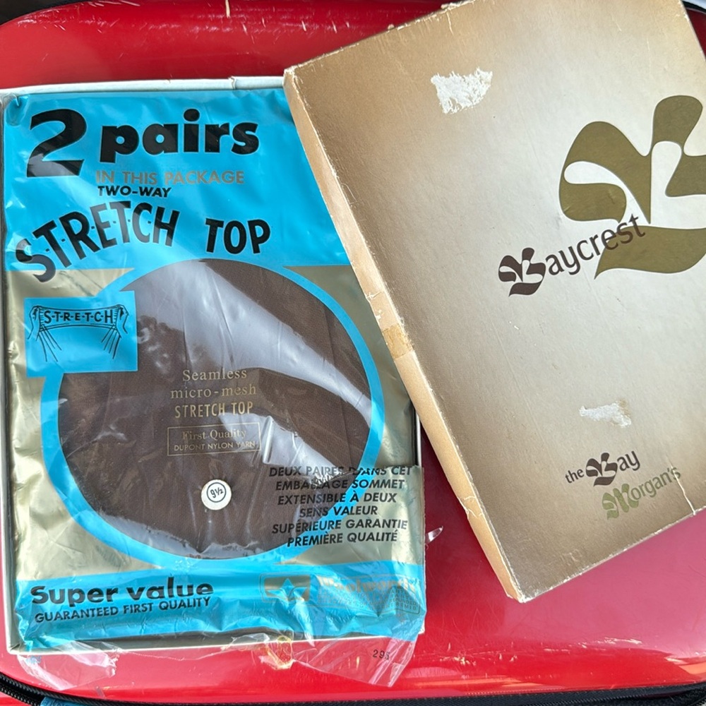 Vintage/Antique two pcs Genuine Baycrest Nylons Stretch Top in Original Box/Bag